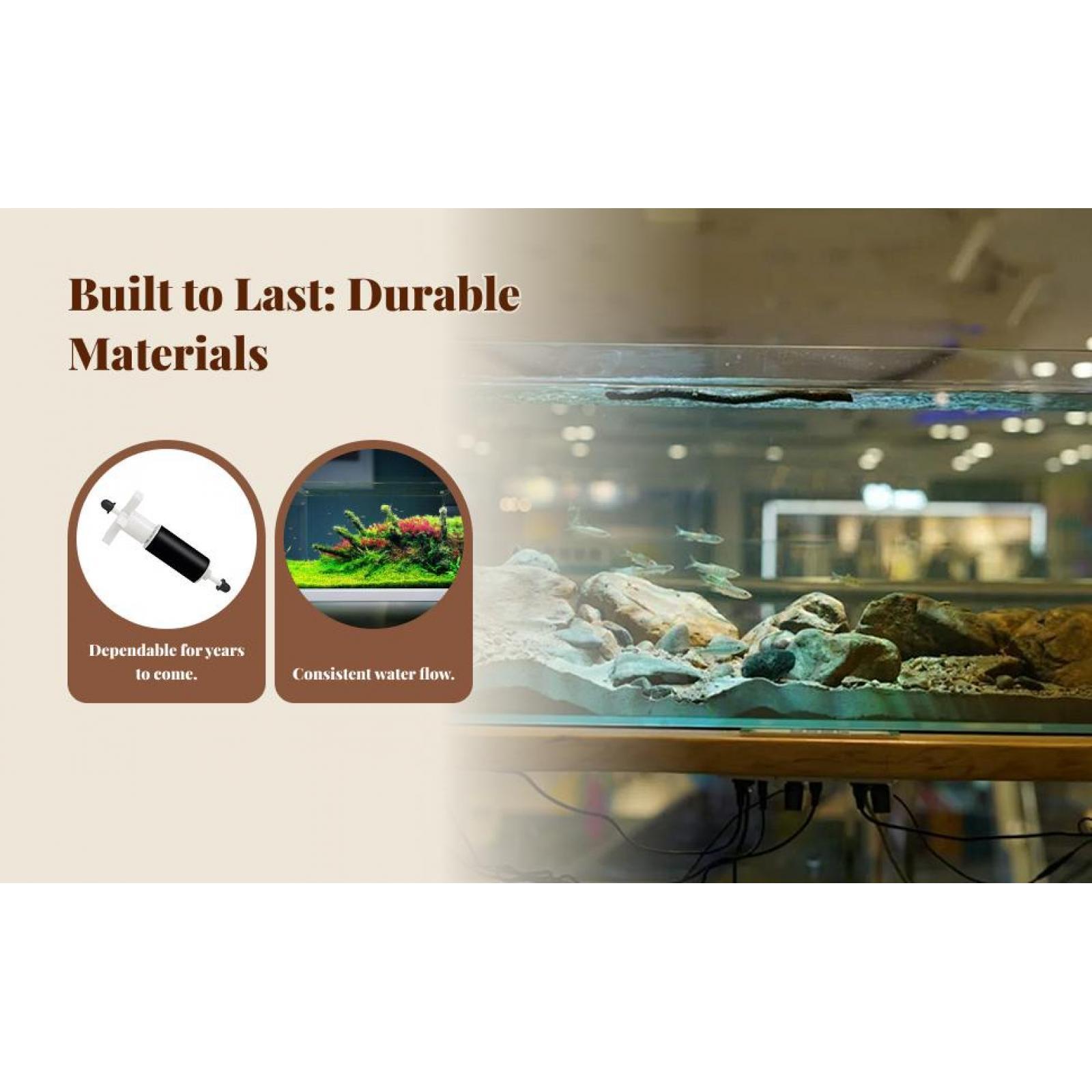 Aquarium Fish Low Maintenance - ใบพัดปั๊มน้ำสำหรับเปลี่ยนในตู้ปลาและตู้กรองน้ำ ผลิตจากวัสดุ ABS พร้อมแกนสแตนเลส ดูแลรักษาง่าย ออกแบบให้เสียงเงียบ