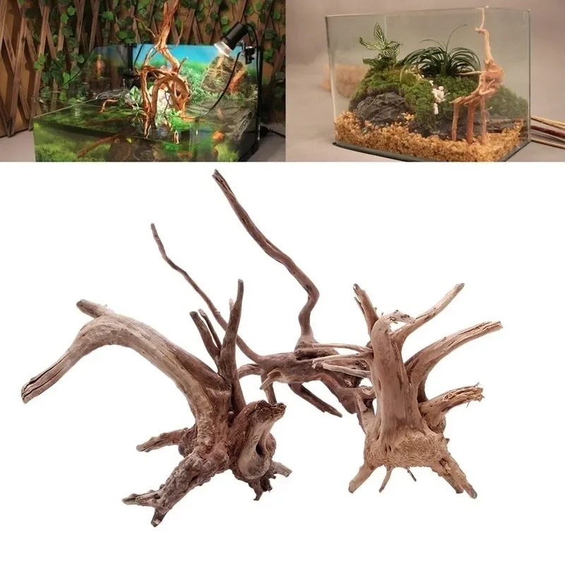 Aquarium Fish Hiding Places - ต้นไม้ธรรมชาติลำต้นไม้ดริฟท์วู้ดตู้ปลาตู้ปลาตู้ปลาตู้ปลาตู้ปลาที่รากกระบอกพืชไม้เครื่องประดับตกแต่งสำหรับพืชในตู้ปลา
