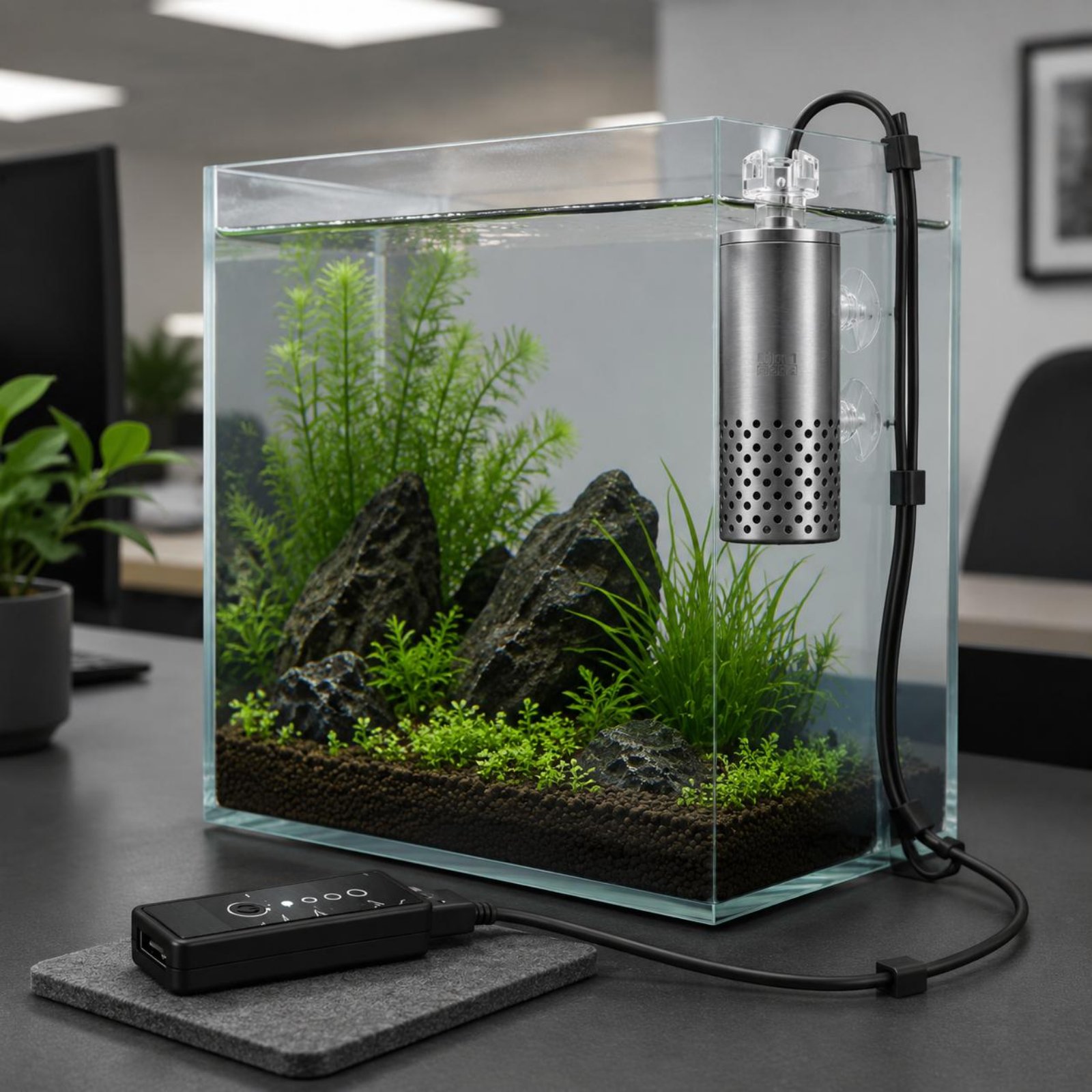 Aquarium Fish Low Maintenance - เครื่องกำจัดคราบน้ำมันในตู้ปลาแบบไฟฟ้า เงียบสงบ ใช้งานง่าย ดูแลง่าย