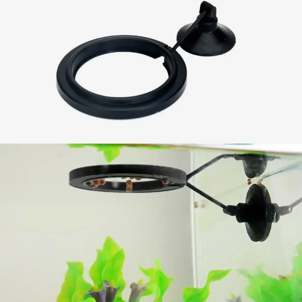 Aquarium Fish Food - Feed ดูดถ้วย Aquarium Feeding แหวนถังปลาสถานีลอยถาดอาหาร Feeder