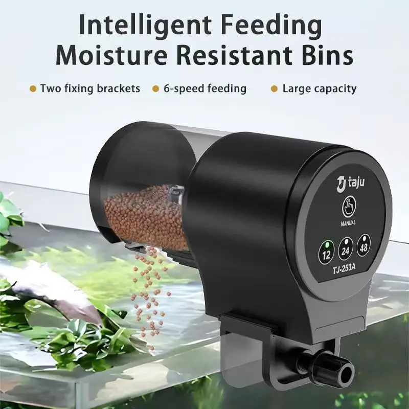 Aquarium Fish Food - เครื่องให้อาหารปลาในตู้ปลา เครื่องให้อาหารอัตโนมัติสำหรับปลาสวยงามและเต่า ให้อาหารปลาในตู้ปลาโดยอัตโนมัติ