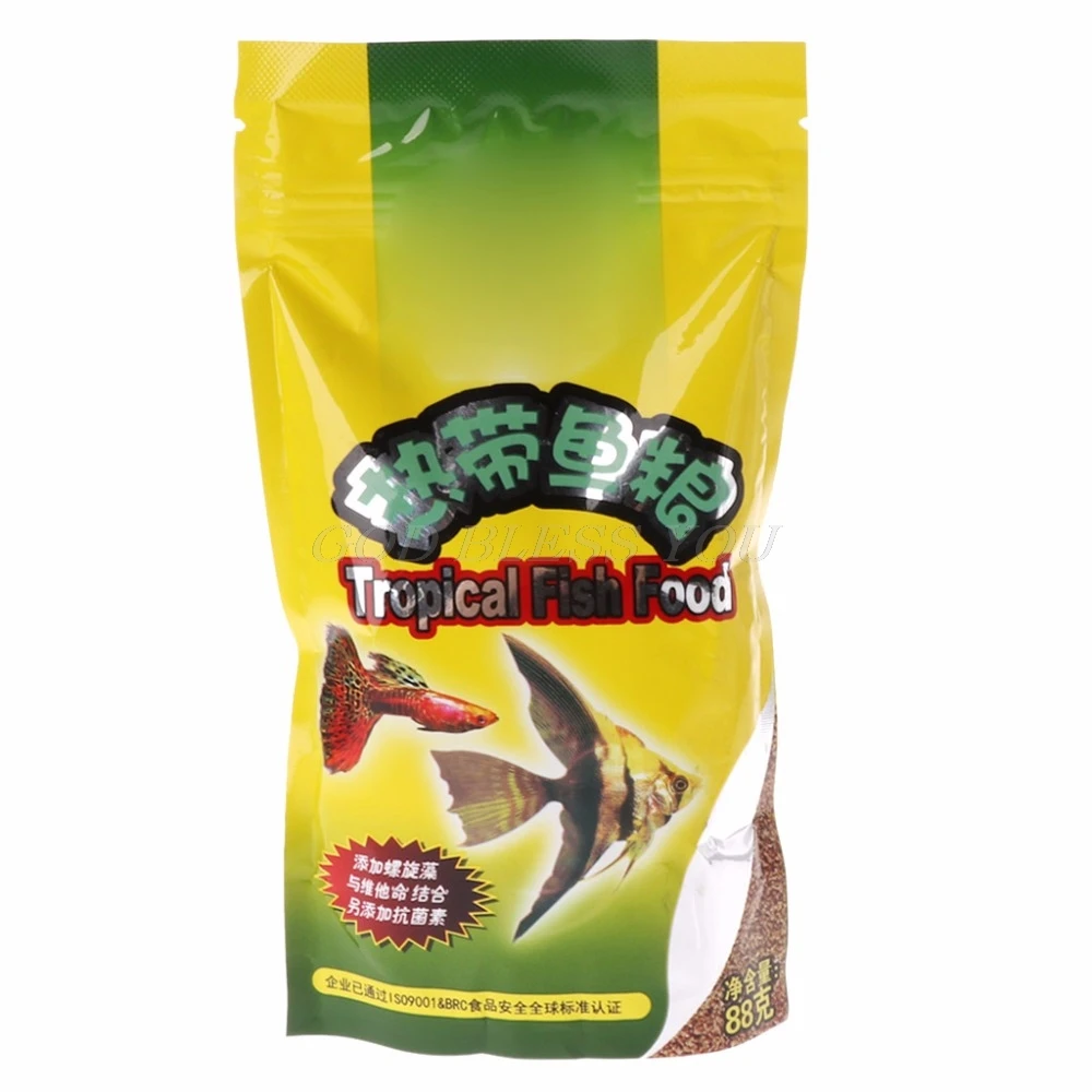 Aquarium Fish Food - พิพิธภัณฑ์สัตว์น้ําถังอาหารปลาเขตร้อนอาหารปลาขนาดเล็กเม็ด 88 กรัมอาหารอร่อยโดยเฉพาะอย่างยิ่งสําหรับปลาโคมไฟลูกสุนัข 1 ถุง