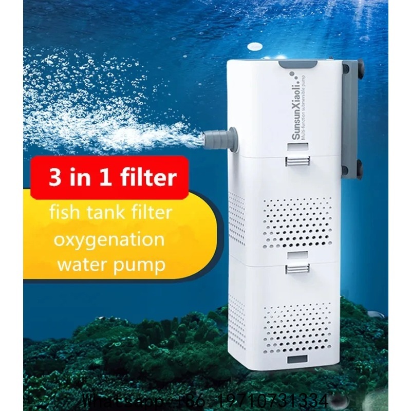 Aquarium Mini Fish - SUNSUN 3 in 1 ชุดกรองสำหรับตู้ปลา กรองตู้ปลาขนาดเล็ก
