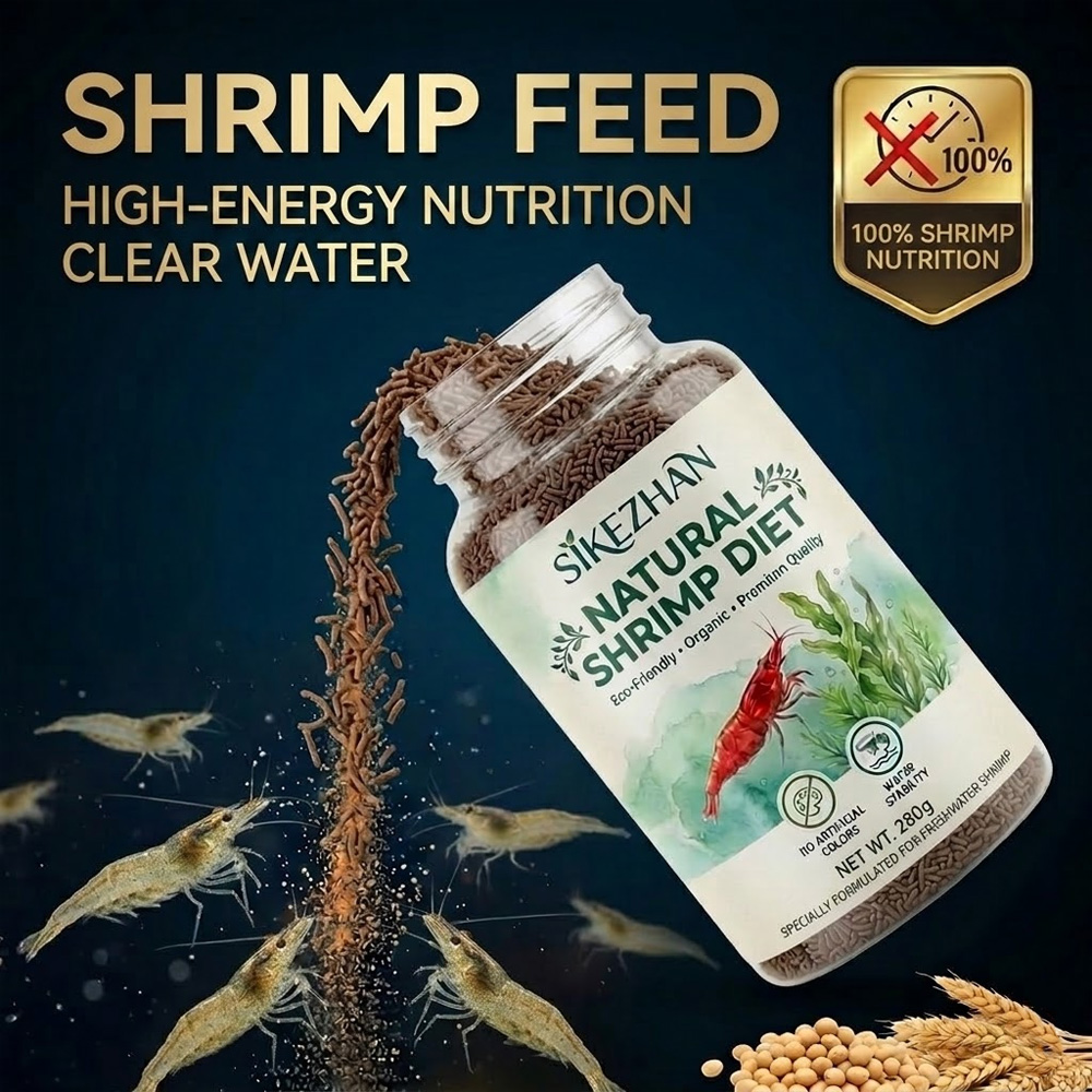 Aquarium Fish Eggs - อาหารกุ้งเม็ดพรีเมียม 280 กรัม สำหรับปลาเชอร์รี่คริสตัลในตู้ปลา อาหารสัตว์น้ำ ช่วยเร่งการเปลี่ยนหนัง
