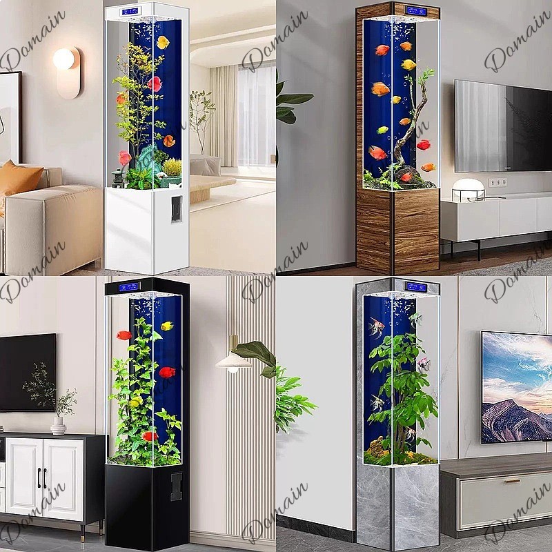 Aquarium Fish Low Maintenance - ตู้ปลาแบบเรียบง่ายสำหรับห้องนั่งเล่น ประหยัดพลังงาน ดูแลง่าย ไม่ต้องเปลี่ยนน้ำ ขนาดเล็ก-กลาง