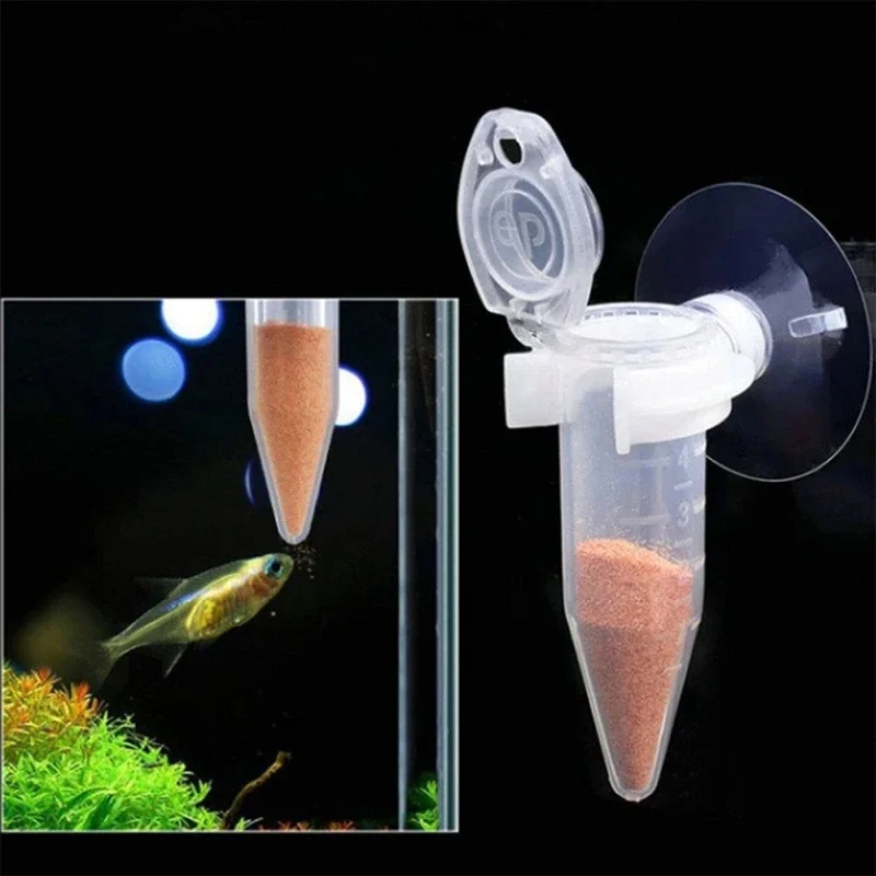 Aquarium Fish Eggs - เครื่องให้อาหารปลาอัตโนมัติ รูปทรงกรวย สำหรับใส่ไข่กุ้ง หนอน พร้อมจุกดูด อุปกรณ์ตกแต่งตู้ปลา
