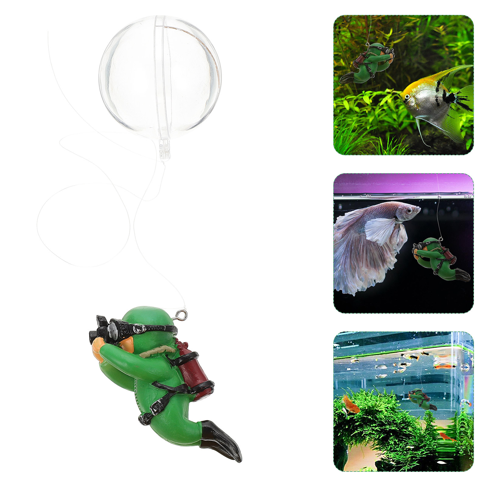 ของตกแต่งตู้ปลา นักดำน้ำลอยน้ำ - Aquarium Fish Low Maintenance บทวิจารณ์และราคา