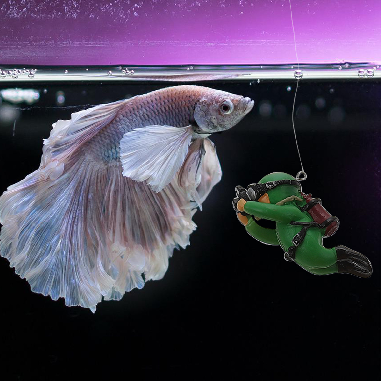 ของตกแต่งตู้ปลา นักดำน้ำลอยน้ำ - Aquarium Fish Low Maintenance บทวิจารณ์และราคา