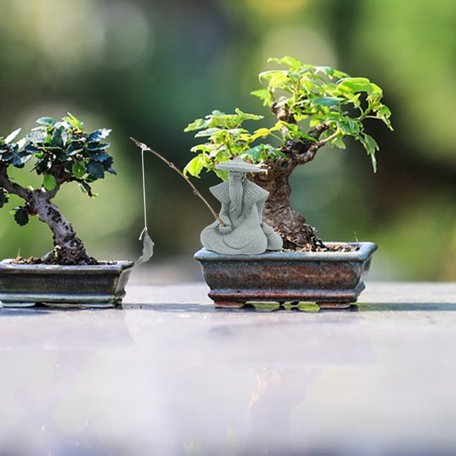 รูปปั้นนักตกปลาขนาดเล็ก ทำจากเ - Aquarium Mini Fish บทวิจารณ์และราคา