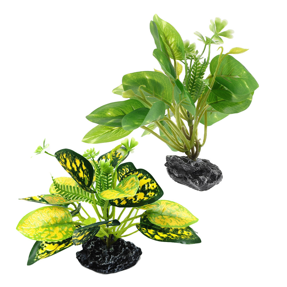 ต้นไม้ประดิษฐ์บอนไซ 2 ชิ้นสำหร - Aquarium Fish Low Maintenance บทวิจารณ์และราคา