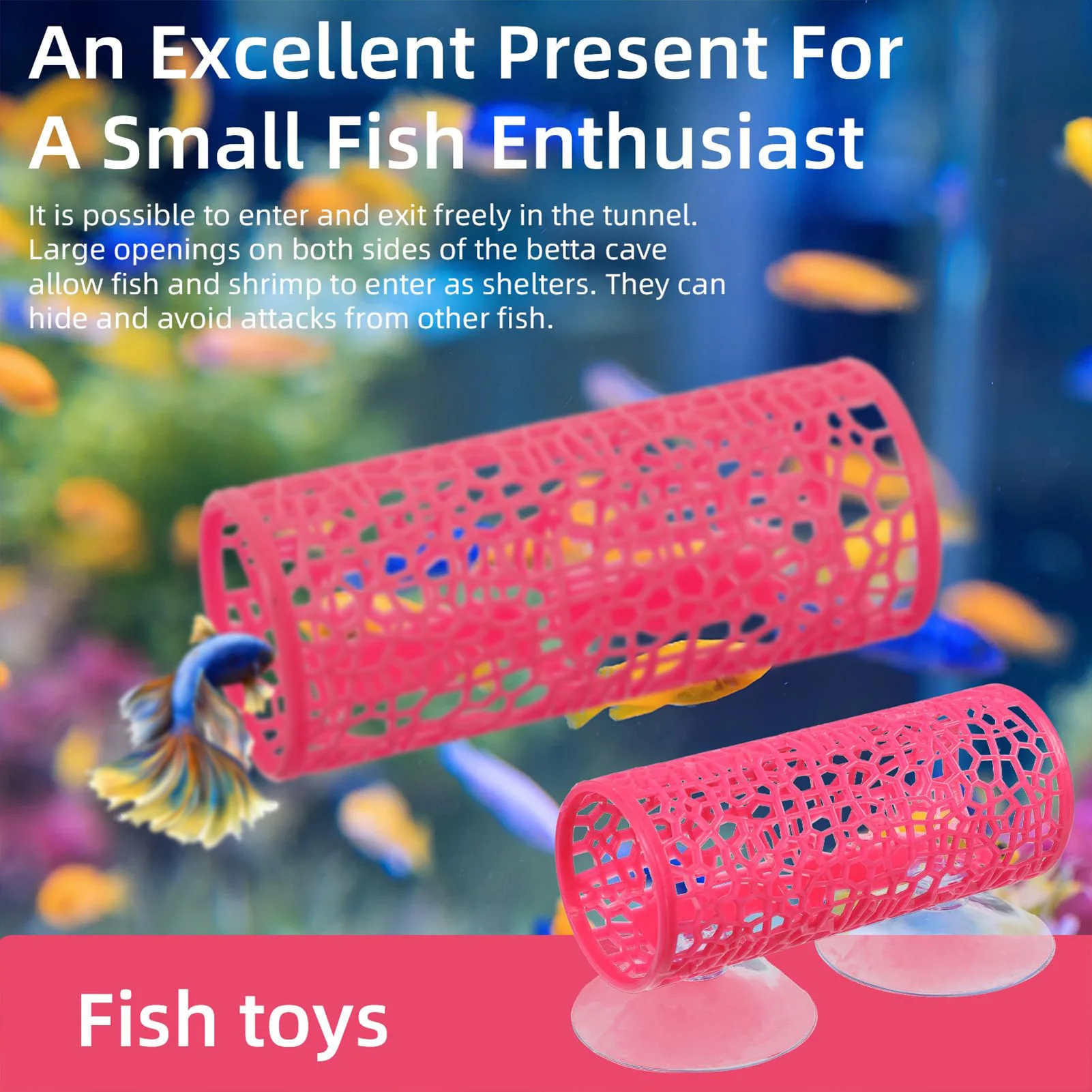 อุโมงค์ปลาสำหรับตู้ปลา ของเล่น - Fish Toys For Aquarium บทวิจารณ์และราคา