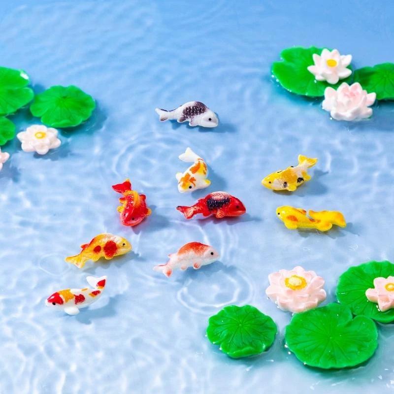 รูปปั้นปลาคาร์ฟเรซิ่นขนาดเล็ก  - Aquarium Mini Fish บทวิจารณ์และราคา