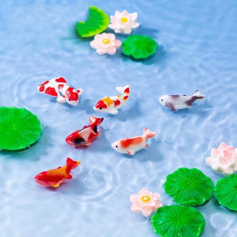 รูปปั้นปลาคาร์ฟเรซิ่นขนาดเล็ก  - Aquarium Mini Fish บทวิจารณ์และราคา