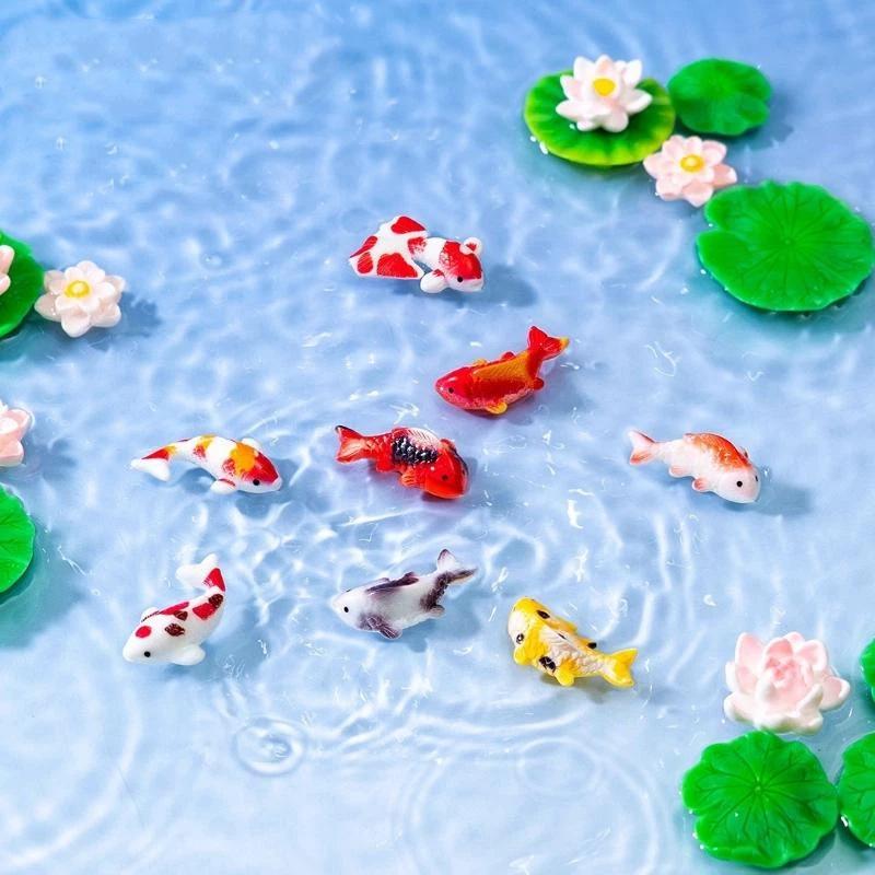 รูปปั้นปลาคาร์ฟเรซิ่นขนาดเล็ก  - Aquarium Mini Fish บทวิจารณ์และราคา