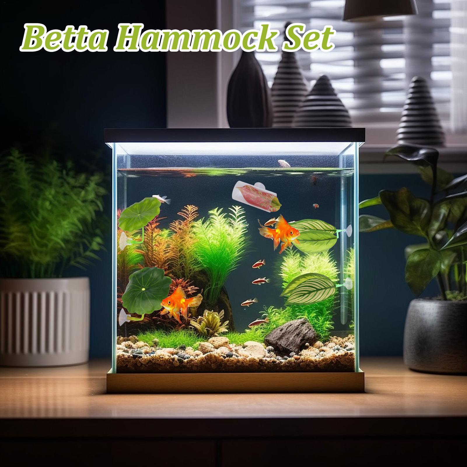 เปลใบไม้สำหรับปลาเบต้า 5 ชิ้น  - Fish Toys For Aquarium บทวิจารณ์และราคา