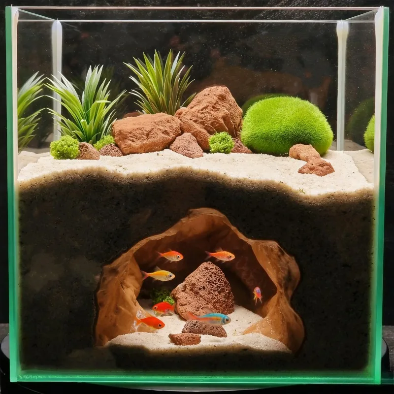 ของตกแต่งตู้ปลาแบบถ้ำหลุมบ่อ - - Aquarium Fish Hiding Places บทวิจารณ์และราคา