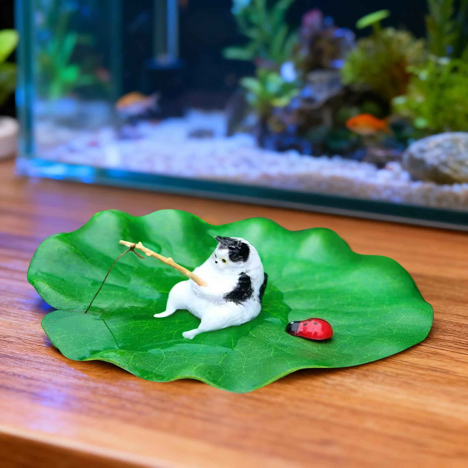 ของตกแต่งตู้ปลา แมวลอยน้ำ ตกปล - Fish Toys For Aquarium บทวิจารณ์และราคา