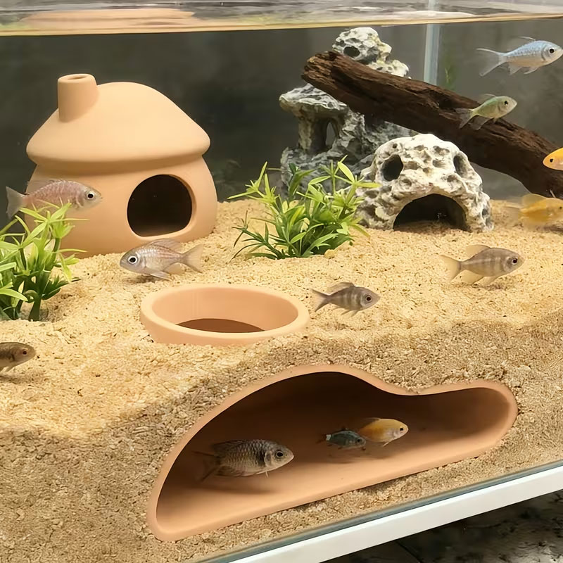 อุโมงค์ปลาสำหรับซ่อนตัวในตู้ปล - Fish Toys For Aquarium บทวิจารณ์และราคา