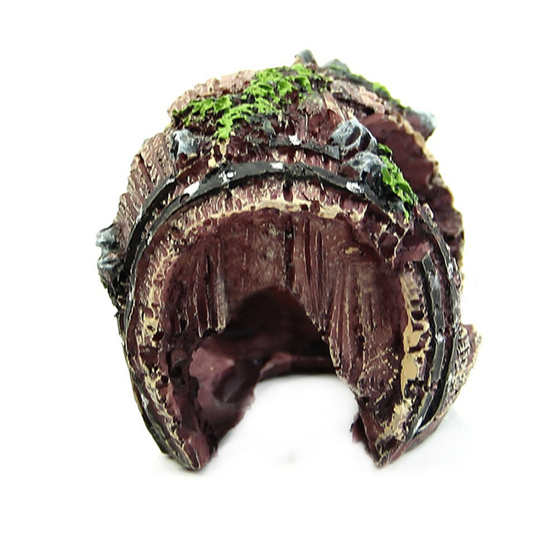 อุปกรณ์ตกแต่งตู้ปลา รูปทรงถัง  - Aquarium Fish Hiding Places บทวิจารณ์และราคา
