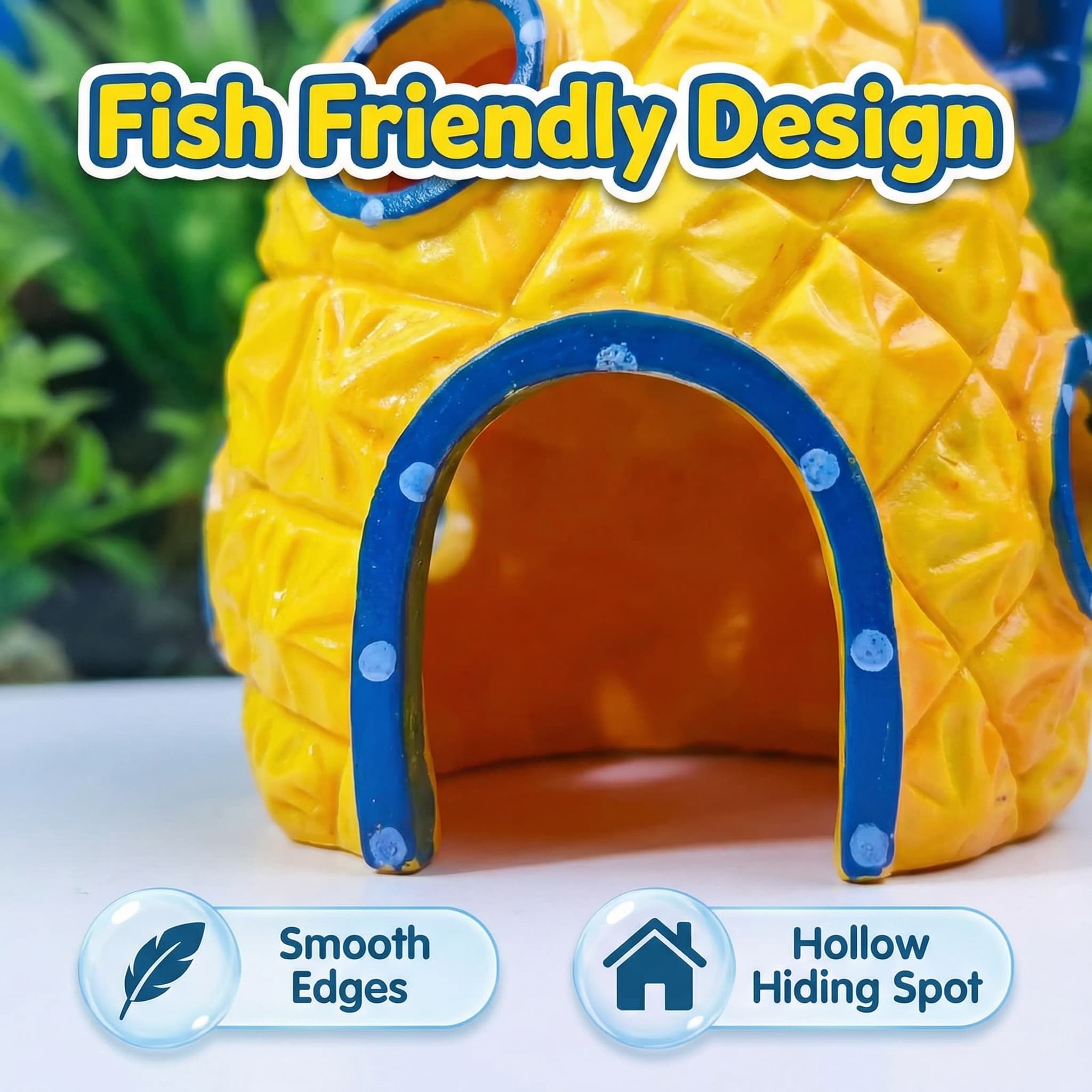 ของตกแต่งตู้ปลาทรงบ้านสับปะรด， - Aquarium Fish Hiding Places บทวิจารณ์และราคา