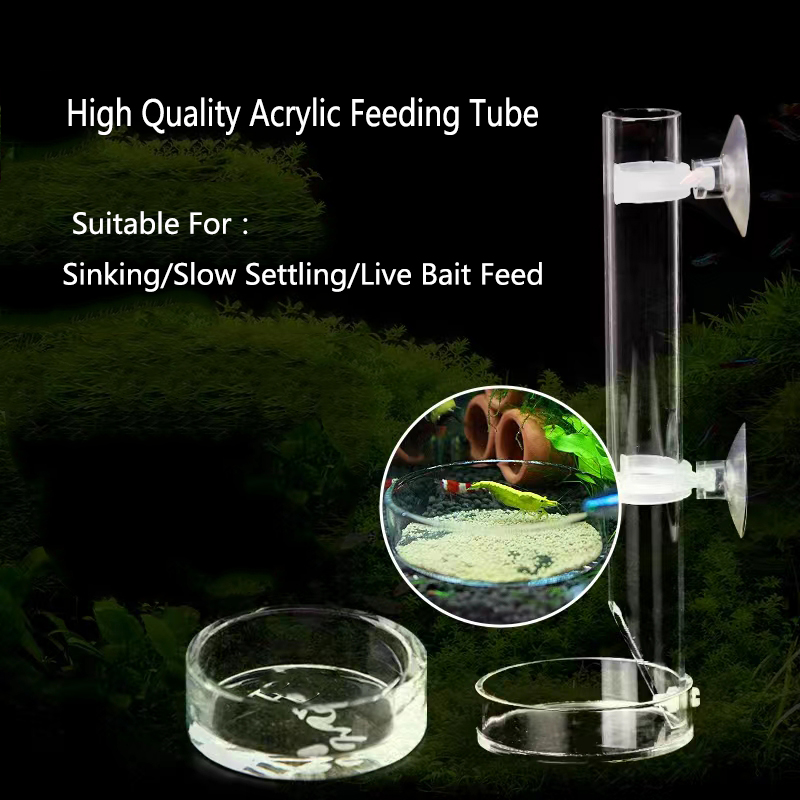 1ชิ้นตัวป้อนอาหารตู้ปลาอะคริลิ - Aquarium Fish Food บทวิจารณ์และราคา